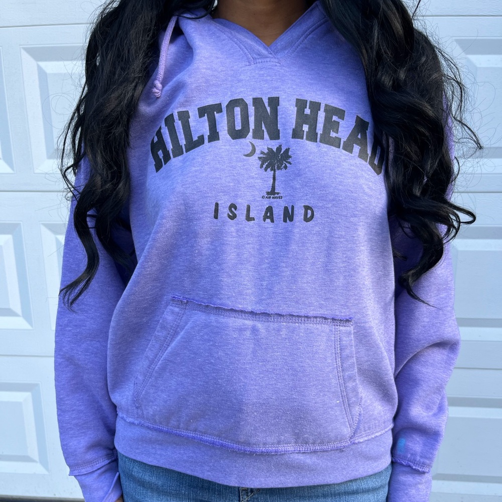 Vintage Hilton Head Island Purple Hoodie